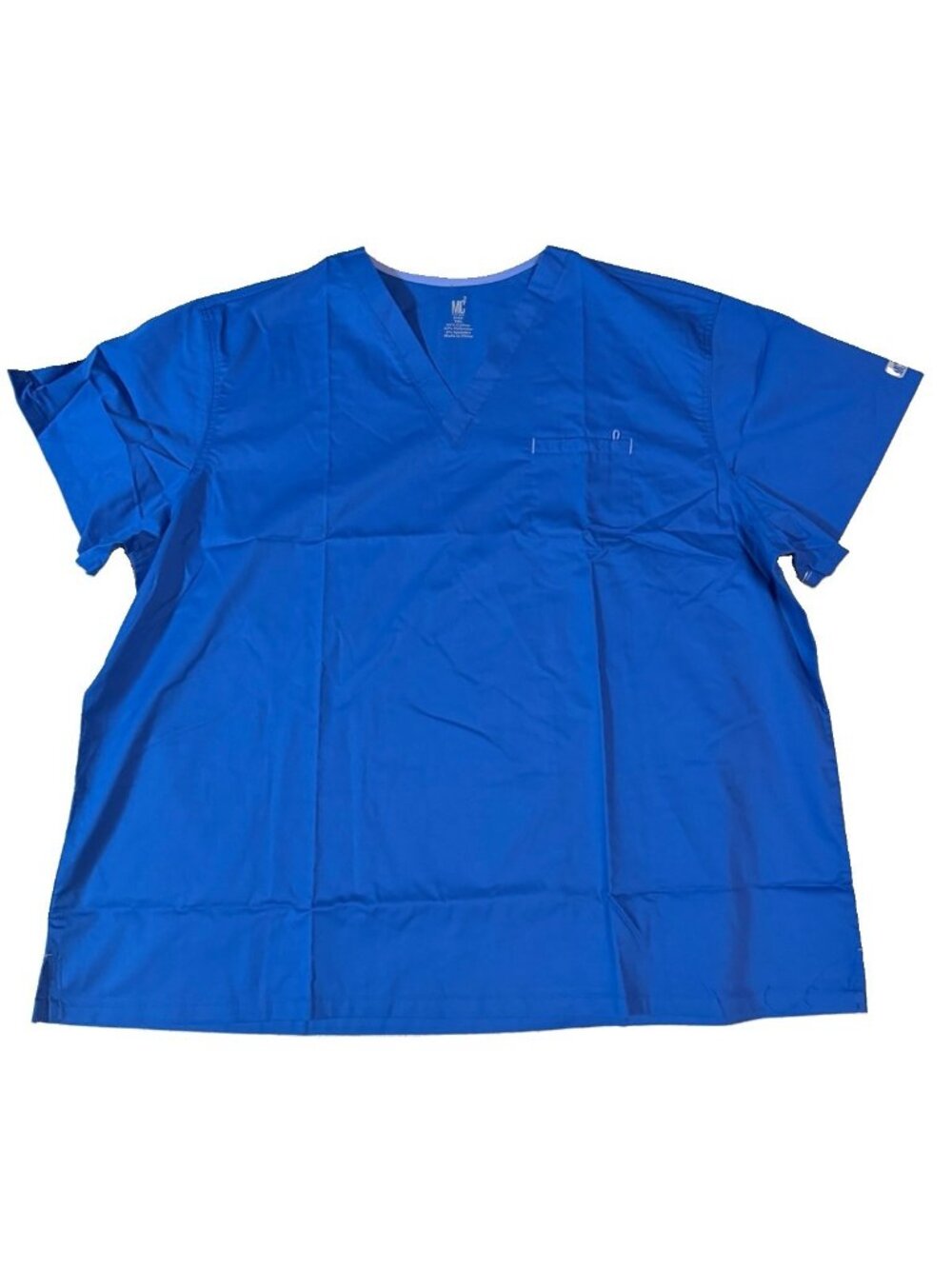 Mc2 MED COUTURE chest pocket V-Neck men's scrub top 8486 -Black - 3X / 3XL
